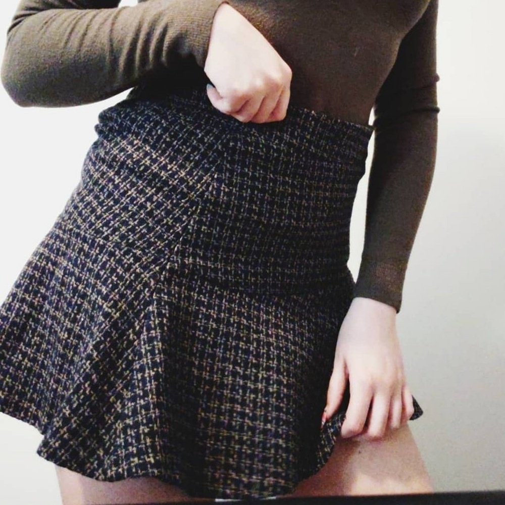 vintage plaid mini skirt